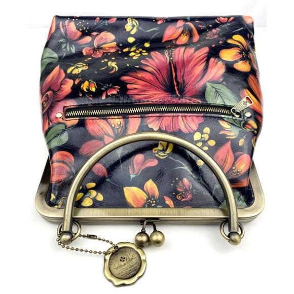 Patricia Nash Leather Tropical Escape Novella Purse Frame Handle NO CHAIN STRAP - Picture 6 of 15